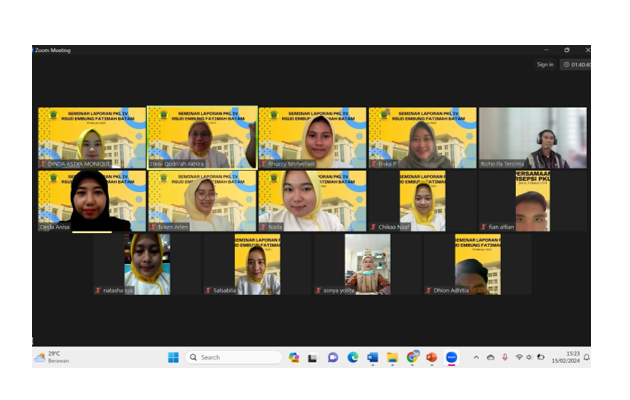 SEMINAR LAPORAN DAN PENUTUPAN PKL IV MAHASISWA RMIK DI RSUD EMBUNG FATIMAH