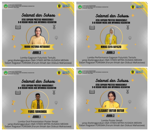MAHASISWA REKAM MEDIS MEMENANGKAN BERBAGAI PERLOMBAAN PADA ACARA FORISMA
