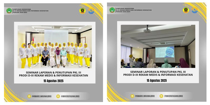 SEMINAR LAPORAN DAN PENUTUPAN PKL III DI RS GRAHA HERMINE BATAM